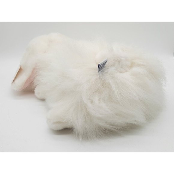 1992 VINTAGE 15” A & A Plush Solf N Cuddly Bunny White Albino Pink Eyes. W/ Tags - Picture 3 of 8